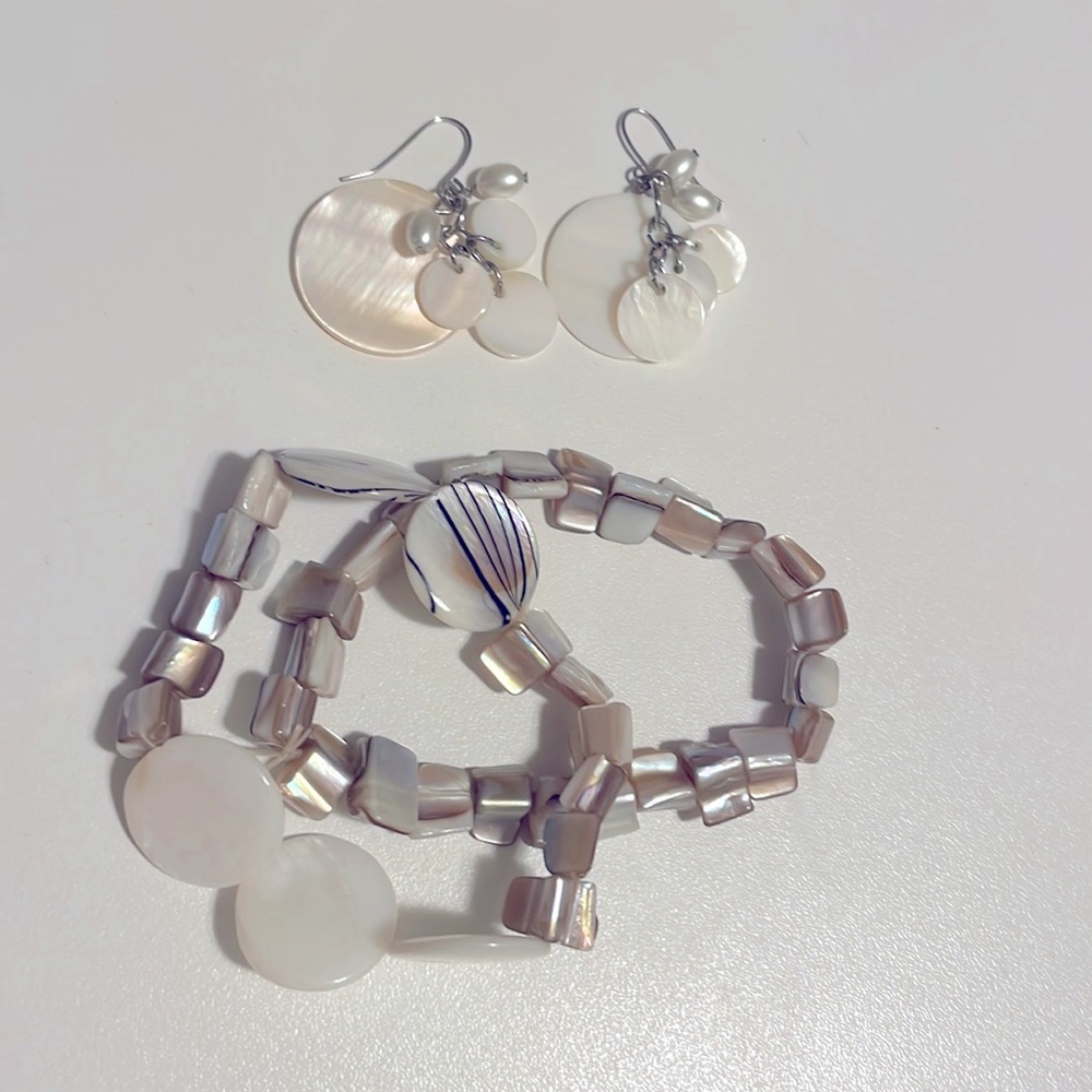 Matching necklace and earrings